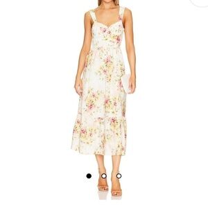 adonia wrap midi dress Cotton Midi Dress in Brown